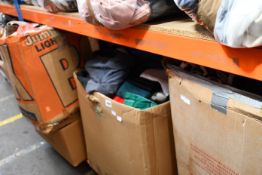 A quantity of assorted clothing and related items.