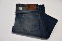 Three pairs of as new G-Star Raw jeans (All W34, 2 x L32, 1 x L34).