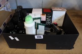 A quantity of as new toiletries, cosmetics and perfumes to include Mac, Body Shop, Zara, Lancome,