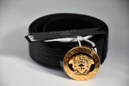 An as new Versace Classic Medusa belt (Size 85 - RRP £290).