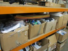 One shelf (five boxes) of miscellaneous items.