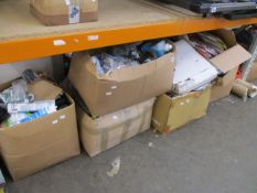 A large quantity of miscellaneous items in five boxes.