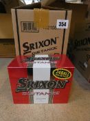 Six boxed as new 24x piece packs of Srixon Distance golf balls.