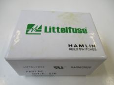 A box of two hundred as new Littelfuse Hamlin Reed Switches TRW Sensors (P/N: 59170-510) (Box