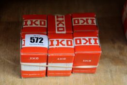 Six individually boxed as new IKO Cam followers (PN:CR26BUU).