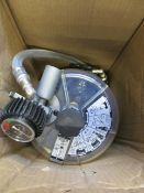 A pre-owned transparent chamber for waste oil suction collection units.