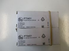 Two boxed IFM Electronic PT5401 pressure sensors.