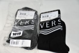 Two pairs of as new Versace socks (S - RRP £70 each).