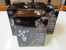Five boxed 5-in-1 4D washable rechargeable electric head shaver beard hair trimmer clipper USB.