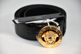 An as new Versace Classic Medusa belt (Size 90 - RRP £310).