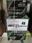 Five boxed Iradisect Eradi-Pad Pre-Baited crawling insect glue pads (100pc per box).
