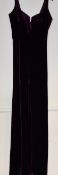 An as new Galvan Velvet Eclipse jumpsuit in aubergine (Size 36 - RRP £1.095).
