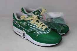 A pair of as new Nike Air Max 1 Limeade (UK 9 - No box).