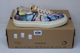 A pair of as new S.W.C & Endless Joy Cracked Earth canvas sneakers (UK 7).