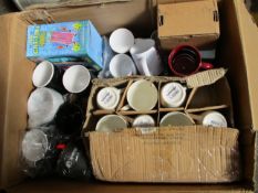 A collection of mixed mugs and drinking cups (Some boxed, some loose).