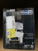 A boxed De'Longhi ESAM 2800 Cafe Corso Bean to Cup Coffee Machine in Silver/Black (Box damaged -