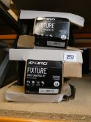 Two Giro Fixture bicycle helmets (1x Blue - Adult Sized , 1x Matt Black - Adult Sized) (Boxes