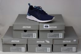 Five pairs of as new Asics Tiger Gel-Lyte Runner trainers (UK 1x3, 3x3.5 and 1x5).