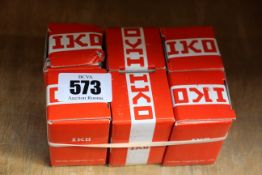 Six individually boxed as new IKO Cam followers (PN:CR26BUU).