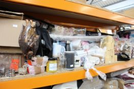 A large quantity of homeware to include kitchenware, lighting and decorative items.