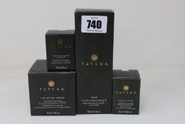 A quantity of Tatcha beauty products to include one Pure cleansing oil (150ml), one Water Cream (