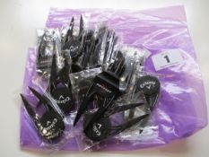A quantity of Callaway Golf Double Prong Divot Repair Tool and Ball Markers (Approximately 20