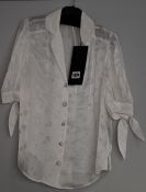 An as new The Kooples Mandarine jacquard top (Size 3 - RRP £178).