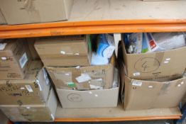 A large quantity of face masks and related items.