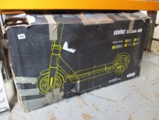A pre-owned boxed Ninebot KickScooter Max powered by Segway (Box damaged).
