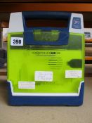 A Cardiac Science G3 AED trainer.