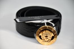 An as new Versace Classic Medusa belt (Size 105 - RRP £310).