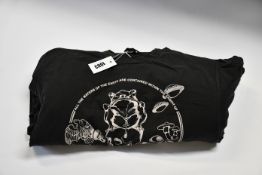 Eleven as new The Great Frog London vintage reissue 70's UFO T-shirts in black (6 x S, 5 x L).