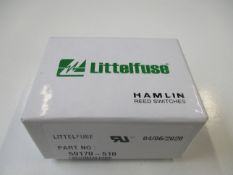 A box of two hundred as new Littelfuse Hamlin Reed Switches TRW Sensors (P/N: 59170-510) (Box