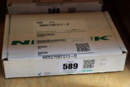 One hundred boxed as new Connectors NBNC75BTU11-D.