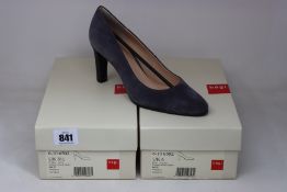 Two pairs of Hogl Bonnie closed toe shoes in dark grey (UK 5.5, 6).