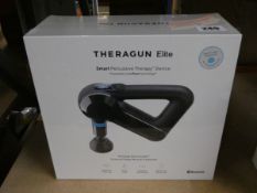 A boxed as new Theragun Elite smart deep tissue massage device.