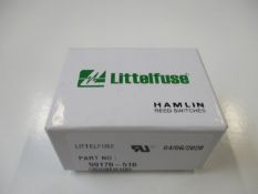 A box of two hundred as new Littelfuse Hamlin Reed Switches TRW Sensors (P/N: 59170-510) (Box