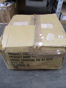 A boxed Postura Vista office chair in charcoal.