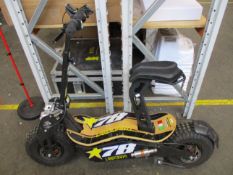 A pre-owned Velocifero Mad No 78 adult scooter (48v 1600w) (Some crack on wooden board).