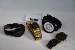 Four wrist watches to include a Nava Watch - Ora Unica - White 42mm with leather strap, a Skagen