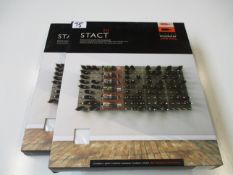 Two boxed as new Stact L-Type Modular Wine Walls.