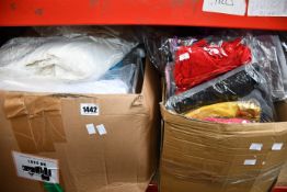 A box of wedding dress/gowns (Various sizes) and accessories.