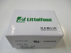 A box of two hundred as new Littelfuse Hamlin Reed Switches TRW Sensors (P/N: 59170-510) (Box
