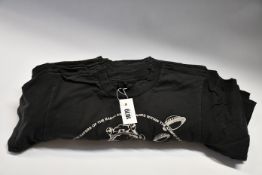 Ten as new The Great Frog London vintage reissue 70's UFO T-shirts in black (S).