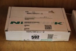 One hundred boxed as new Connectors NBNC75BTU11-D.