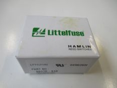 A box of two hundred as new Littelfuse Hamlin Reed Switches TRW Sensors (P/N: 59170-510) (Box