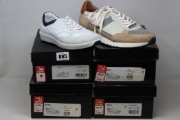 Four pairs of as new Jones Bootmaker trainers (UK 5, 9 and 2 x 10).