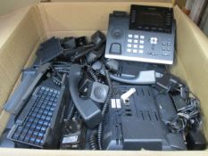A box of pre-owned YeaLink IP Phones; 4 x T48S , 4 x T46S, 5 x HD W56H (All untested, sold as see