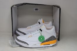A pair of as new Nike Air Jordan 3 Retro (UK 6 - No box lid).