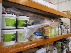 A large quantity of miscellaneous cleaning products to include Bissell Wash & Remove Oxy, Heavy-Duty